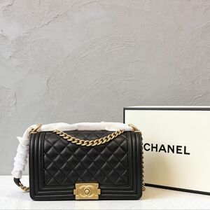 Chanel Boy Medium in Quilted Lambskin